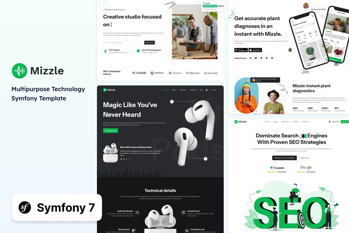 Mizzle - Template Website Teknologi dan Korporat Premium