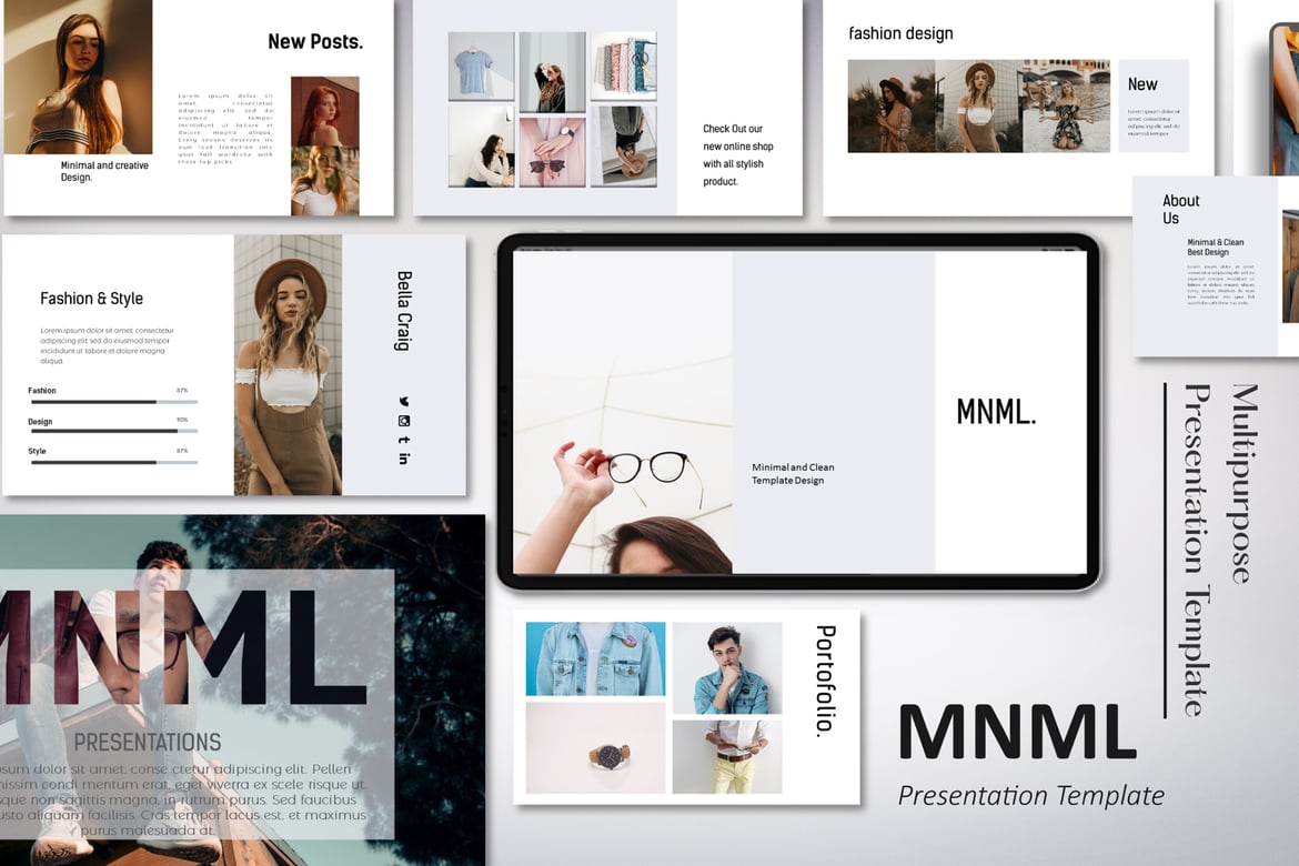 MNML - Template PowerPoint Modern dan Serbaguna