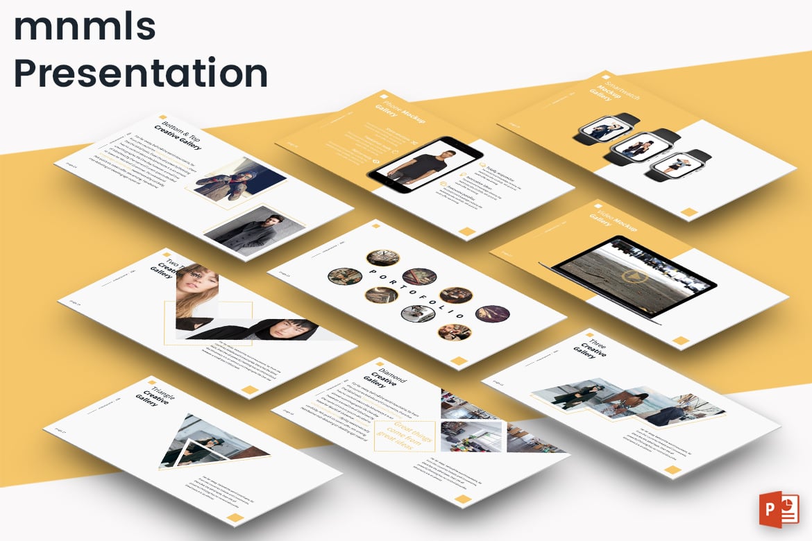 Template Presentasi PowerPoint mnmls yang Kreatif dan Modern