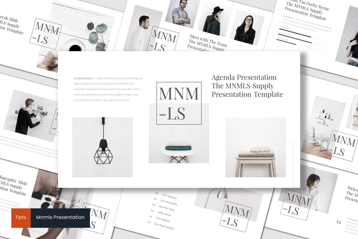 Template Presentasi Minimalis Mnmls - Kreatif dan Profesional