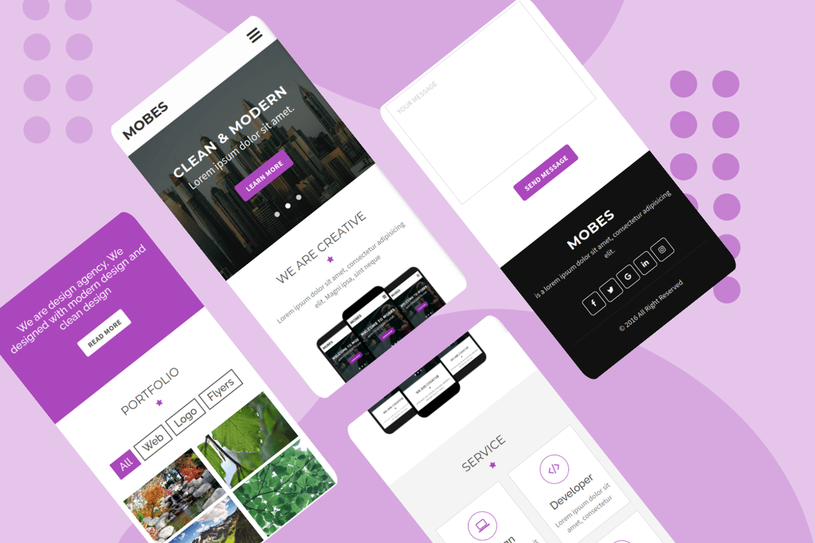 Mobes - Template Web Serbaguna untuk Mobile