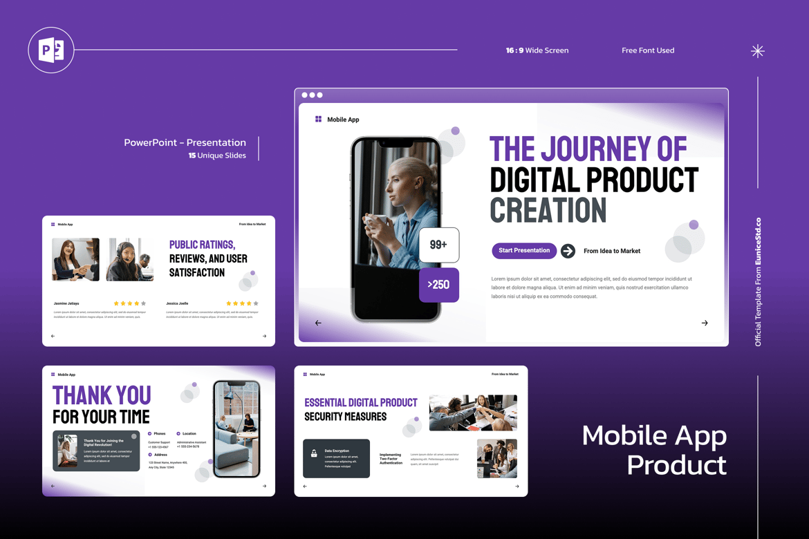 Template Powerpoint Aplikasi Mobile yang Menarik dan Profesional