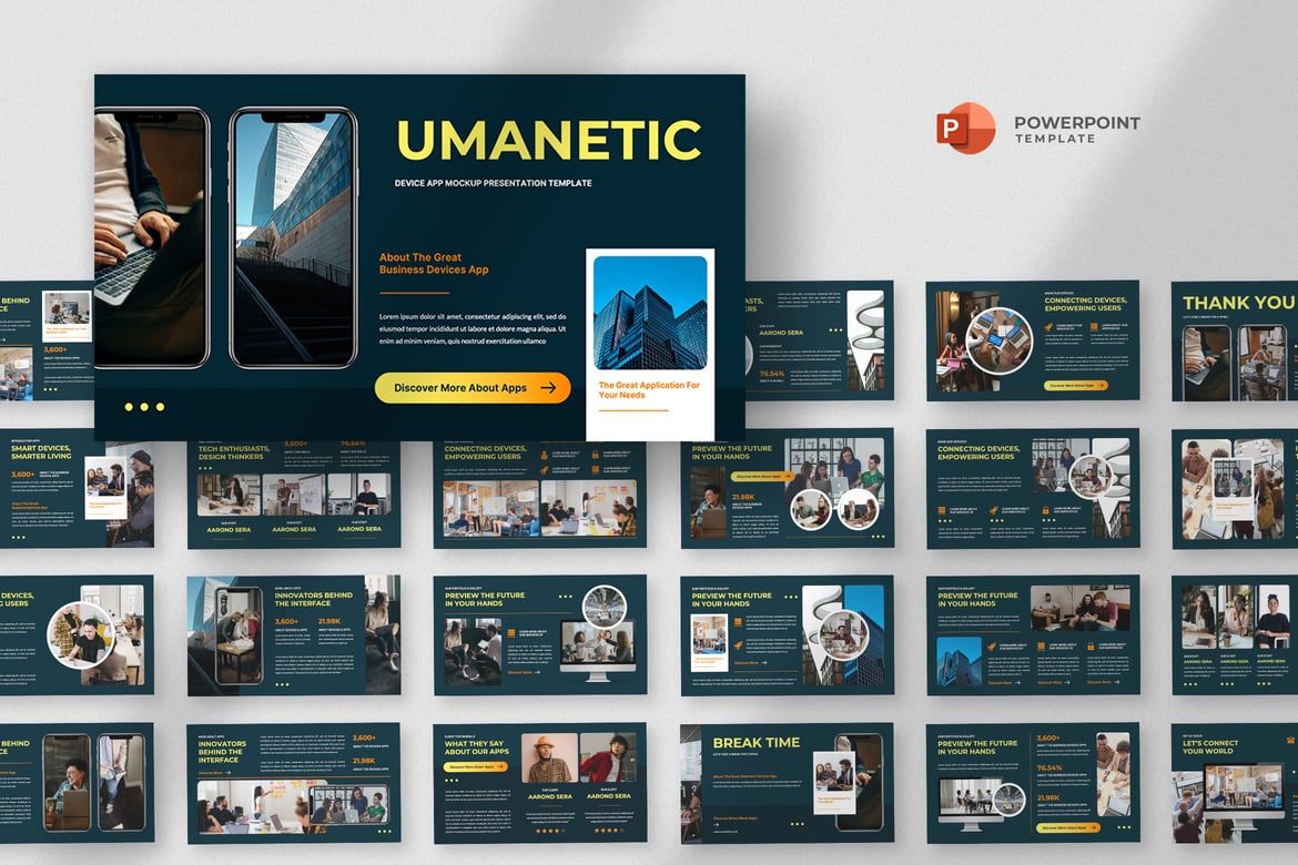 Template Powerpoint Aplikasi Mobile yang Menarik dan Profesional