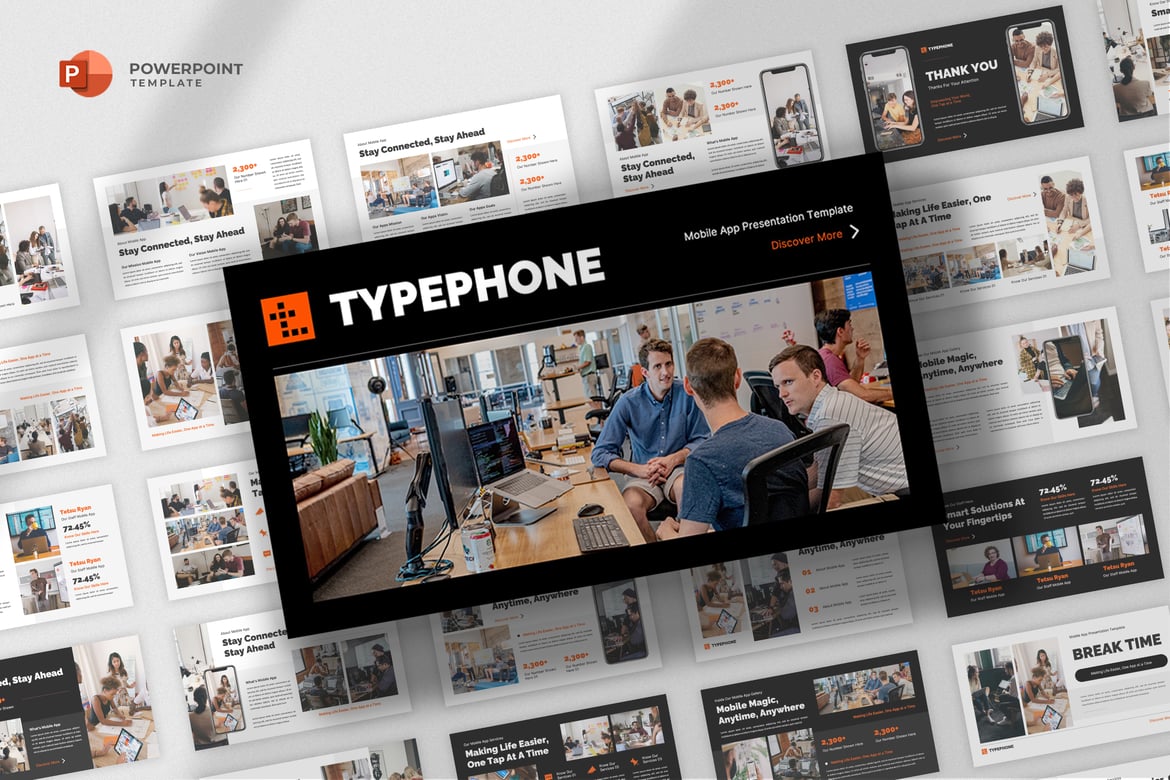 Template Powerpoint Aplikasi Mobile yang Menarik dan Profesional