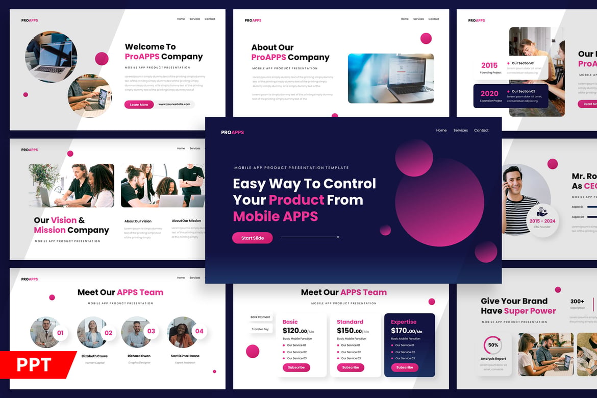 Template Presentasi PowerPoint Mobile yang Elegan dan Serbaguna