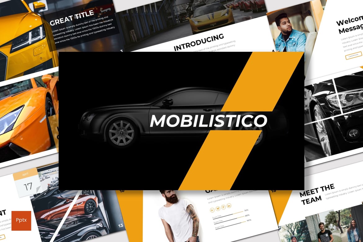 Mobilistico - Template PowerPoint Kreatif dan Minimalis
