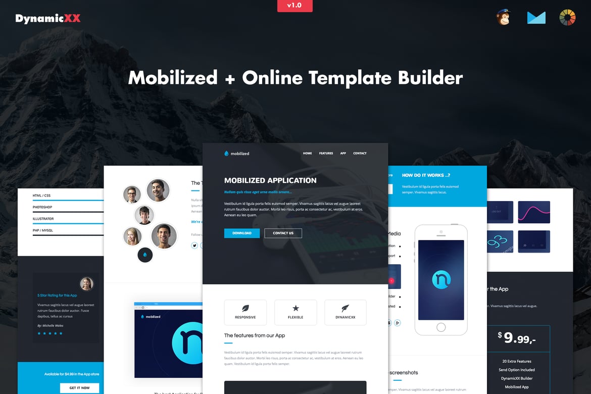 Template Email Aplikasi Responsif - Mobilized