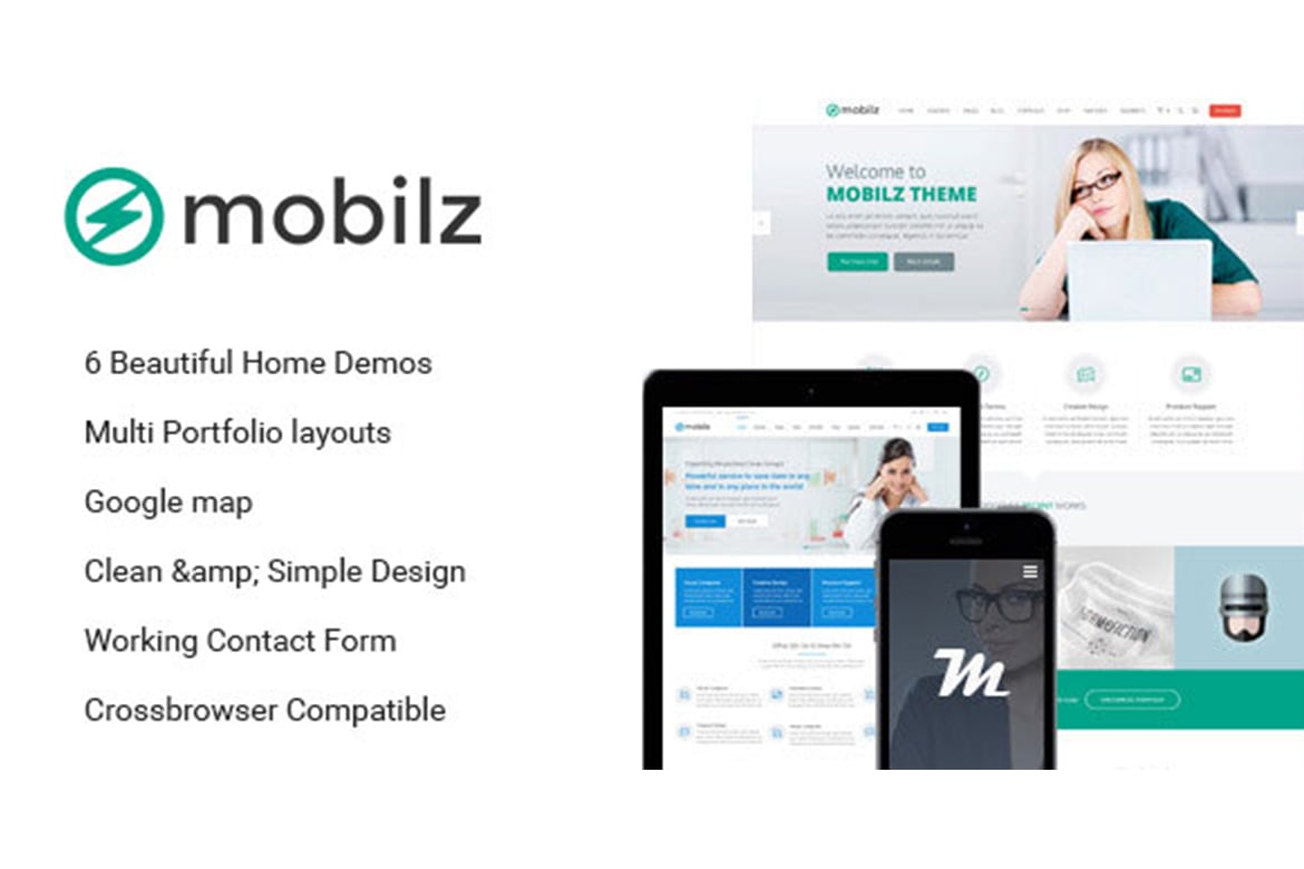 Mobilz - Template Web Responsif Serbaguna untuk Semua Jenis Bisnis
