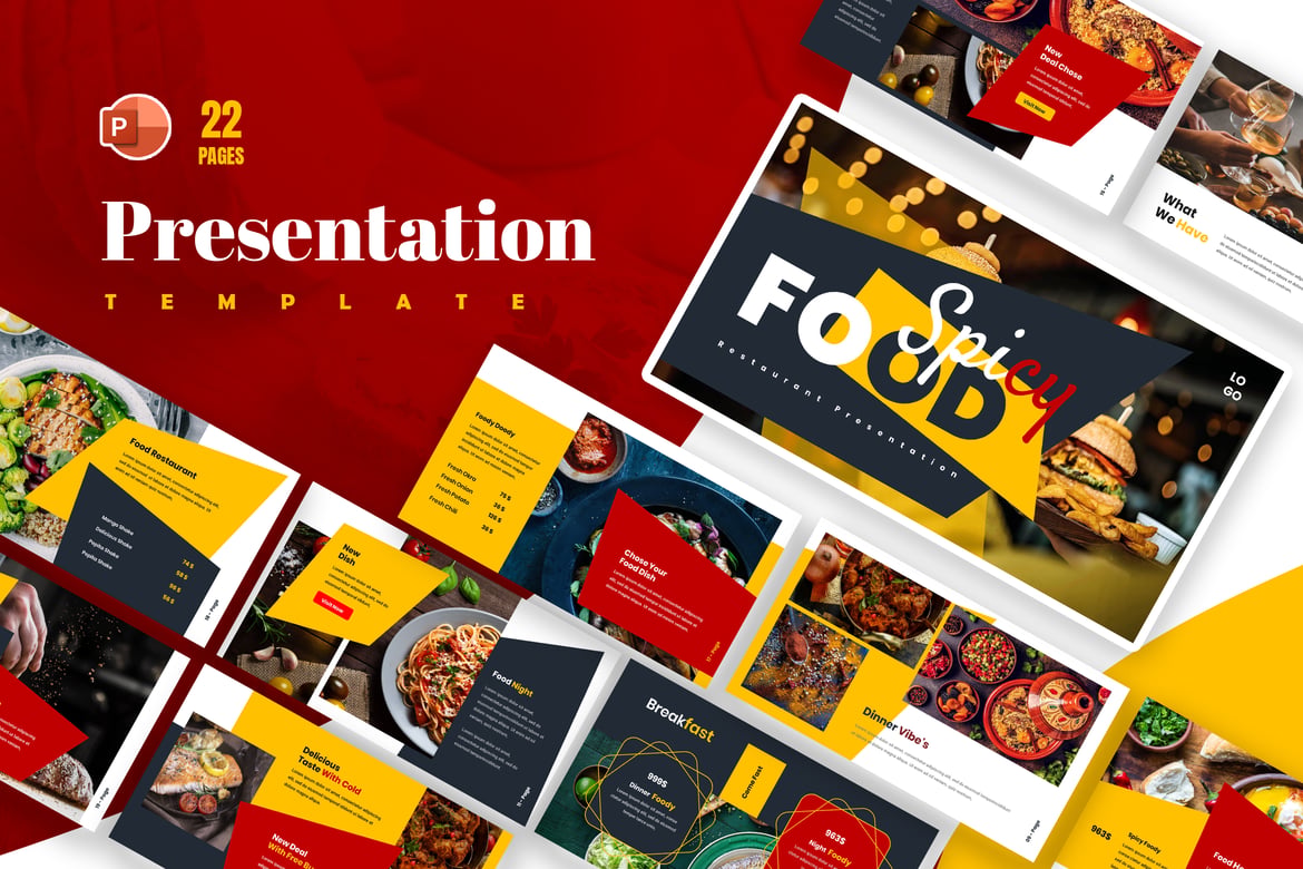 Template Presentasi PowerPoint Moby Food yang Menarik dan Profesional
