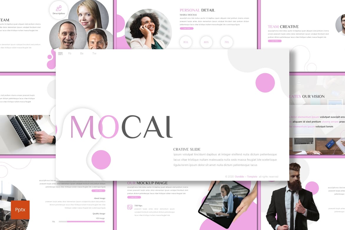 Mocal - Template PowerPoint Minimalis dan Kreatif