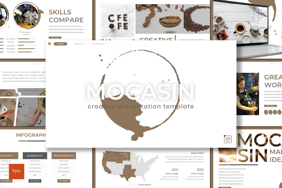 Template Presentasi Mocasin - Kreatif dan Minimalis untuk Semua Kebutuhan
