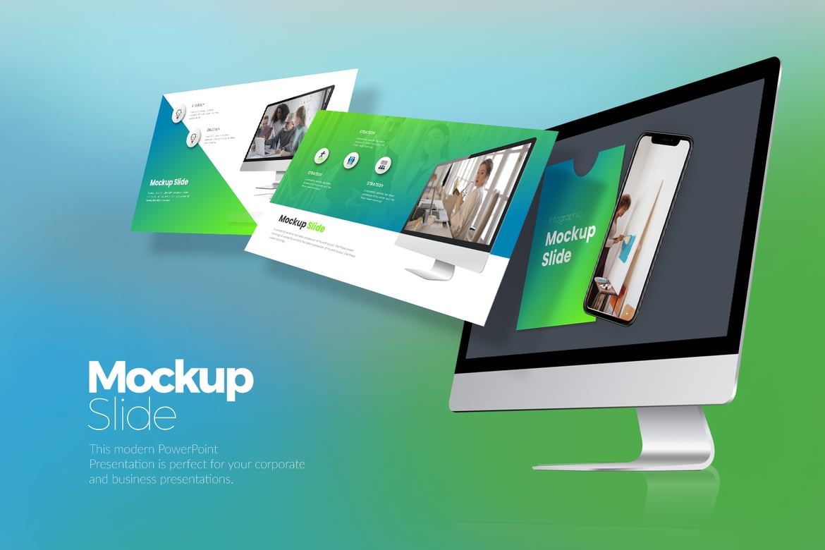 Template Presentasi PowerPoint Mockup yang Menarik dan Profesional