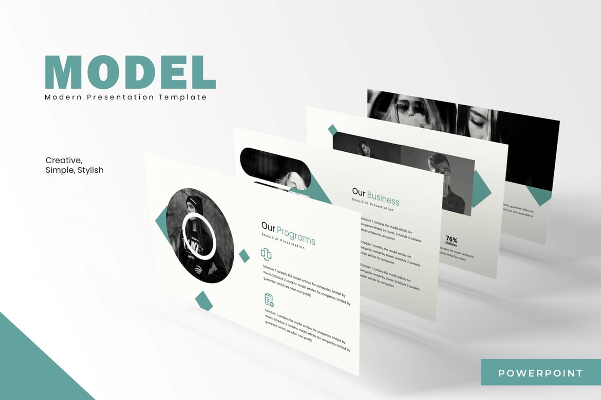 Template Powerpoint Model - Solusi Presentasi Kreatif Anda