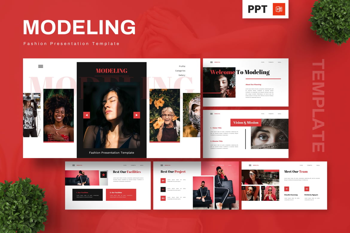 Template Presentasi Fashion - Powerpoint Kreatif dan Elegan