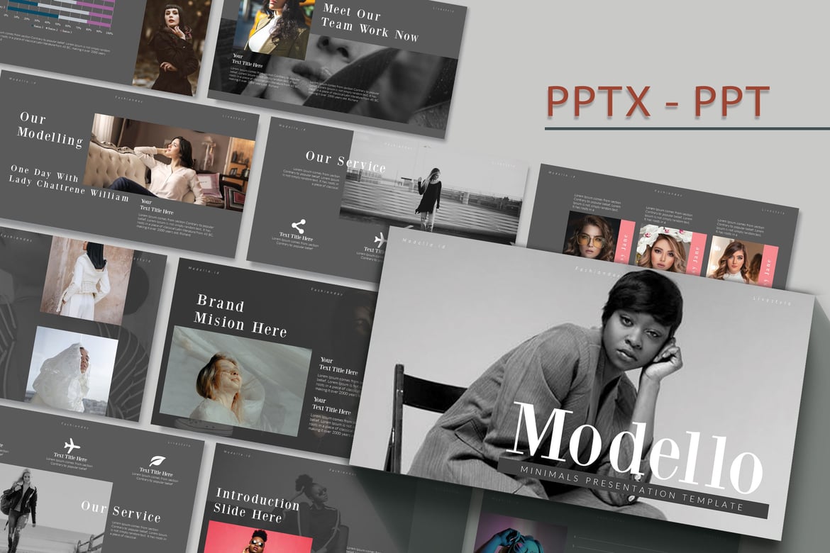 MODELLO - Template Powerpoint Fashion Modern dan Kreatif