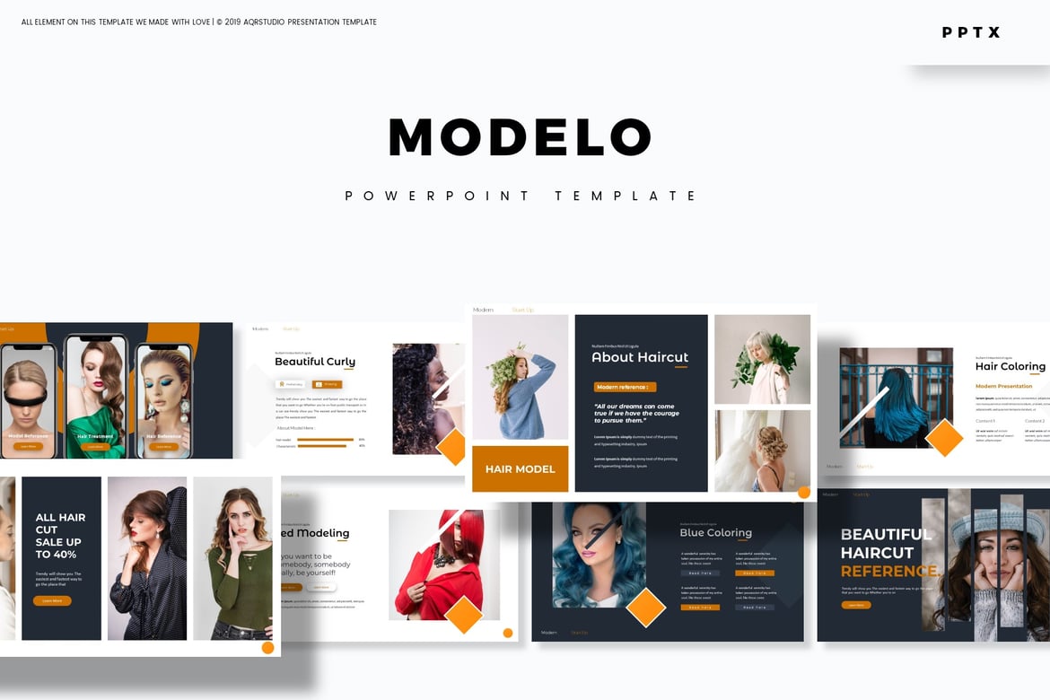 Template Powerpoint Modelo - Pilihan Warna Menarik untuk Presentasi Anda