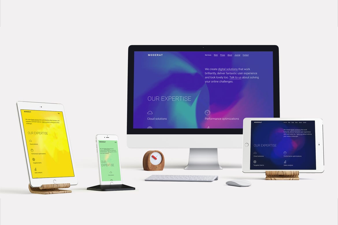 Moderat — Template Website Satu Halaman yang Eksperimental