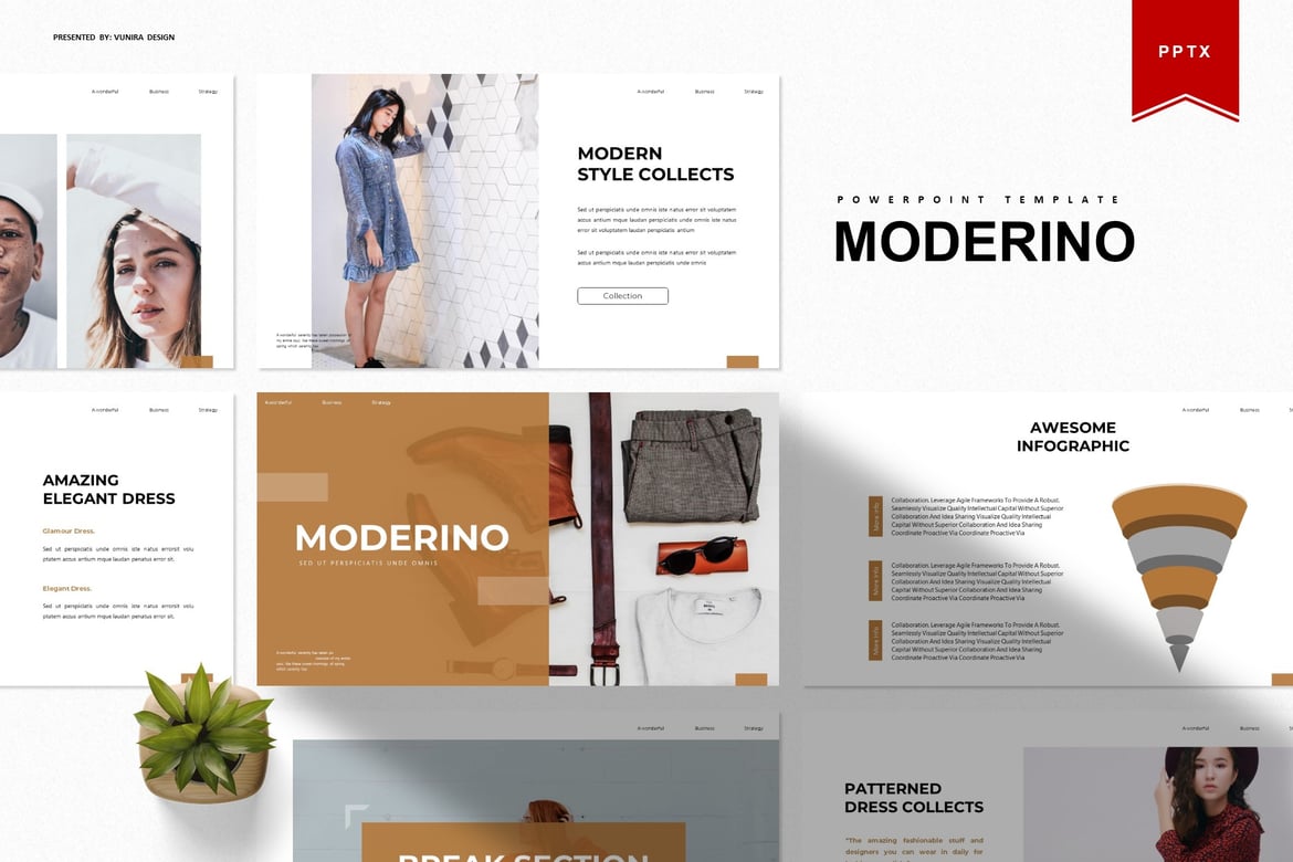 Template Presentasi Moderino | Powerpoint yang Menarik dan Profesional
