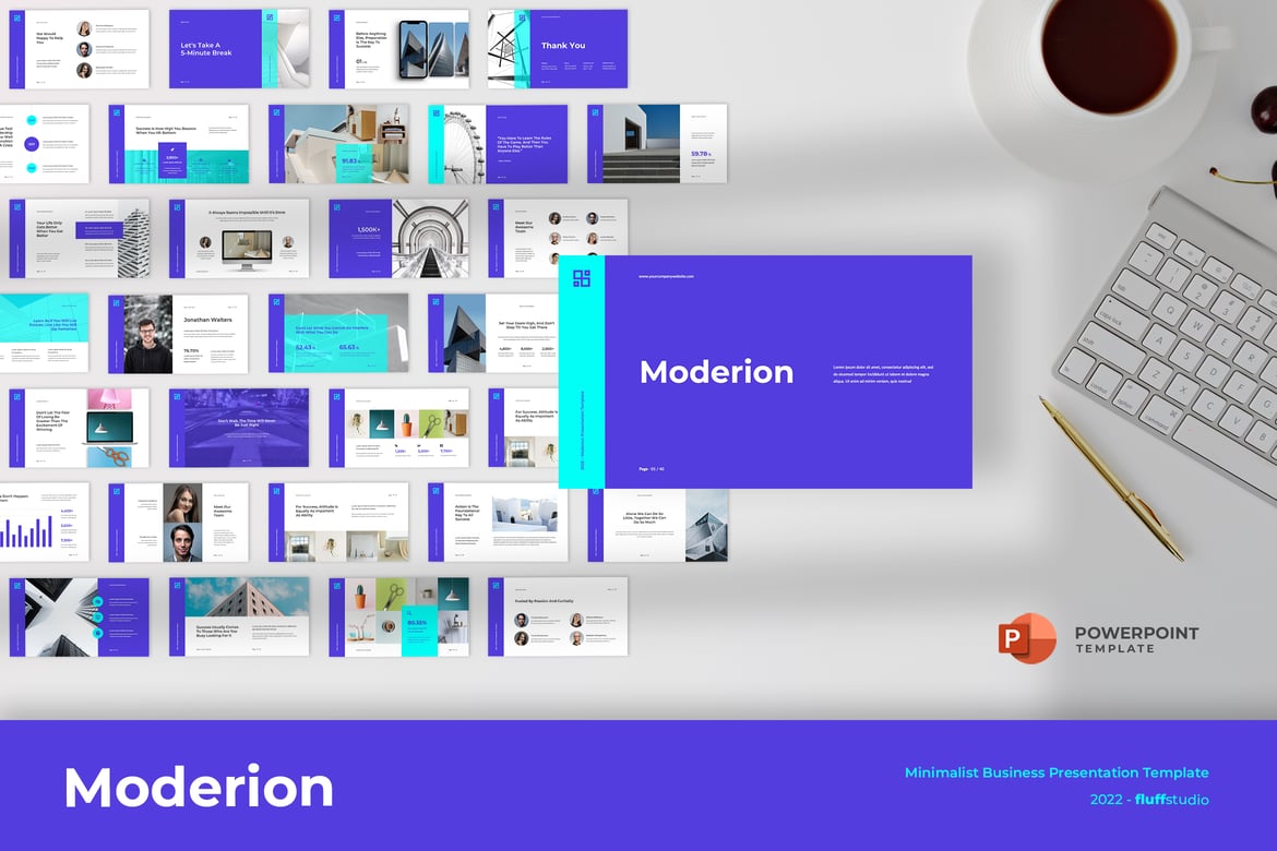 Moderion - Template PowerPoint Minimalis yang Elegan