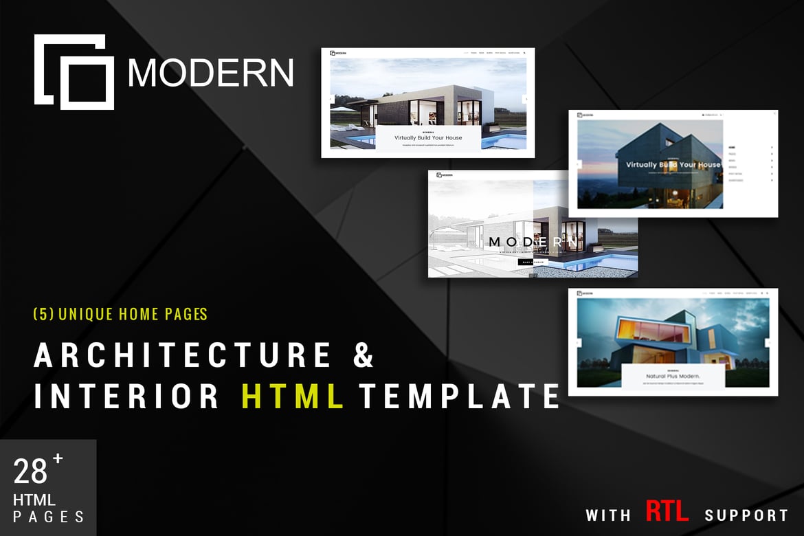 Template Website Arsitektur Modern untuk Interior