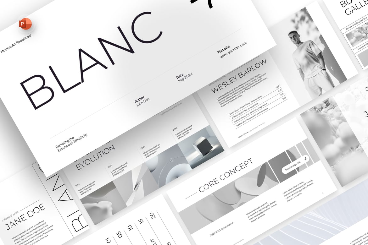 Template Presentasi PowerPoint Seni Modern yang Menarik