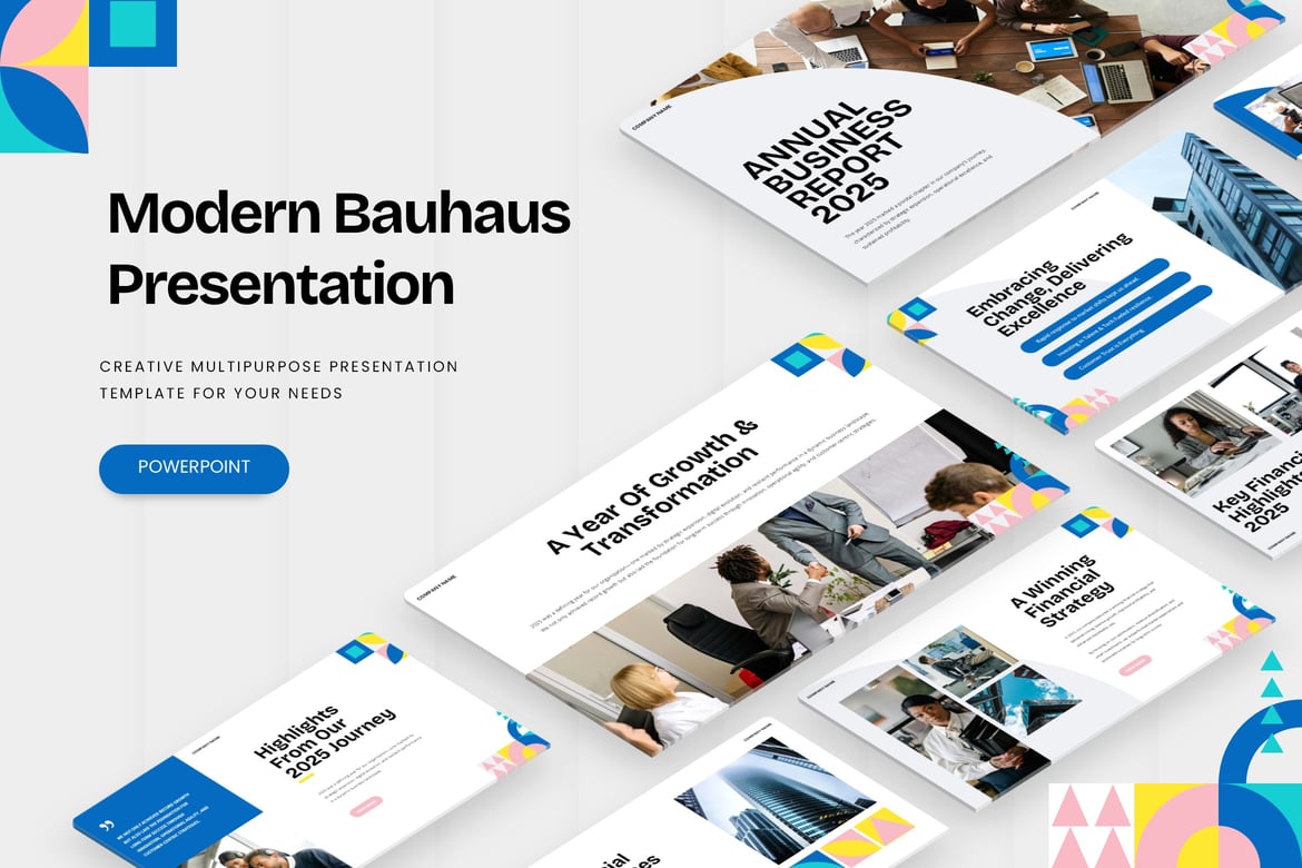 Template Presentasi Modern Bauhaus - PowerPoint