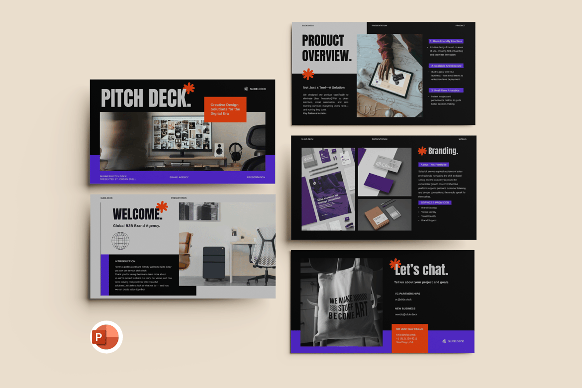 Template Presentasi Bisnis Modern – PowerPoint