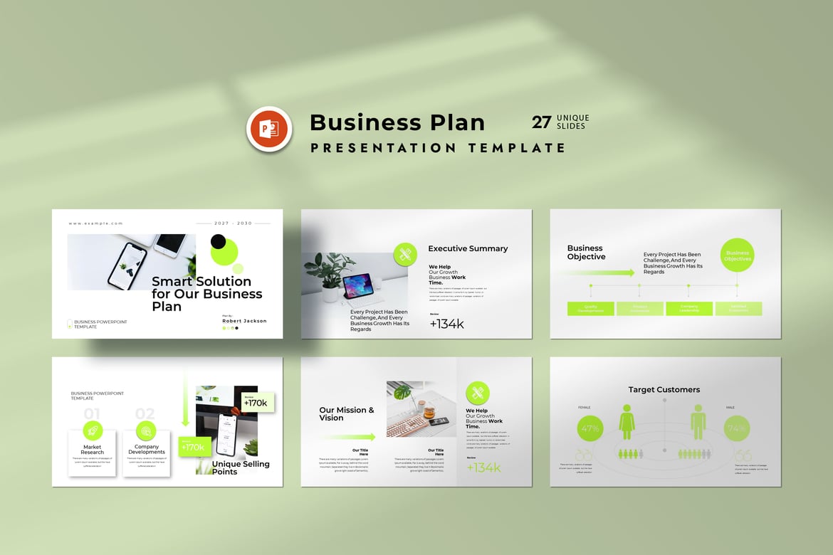 Template Presentasi Rencana Bisnis Modern yang Menarik