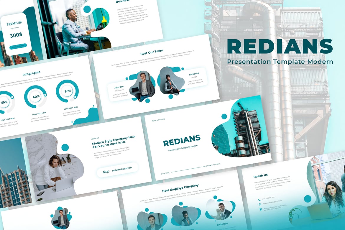 Template PowerPoint Presentasi Bisnis Modern yang Menarik
