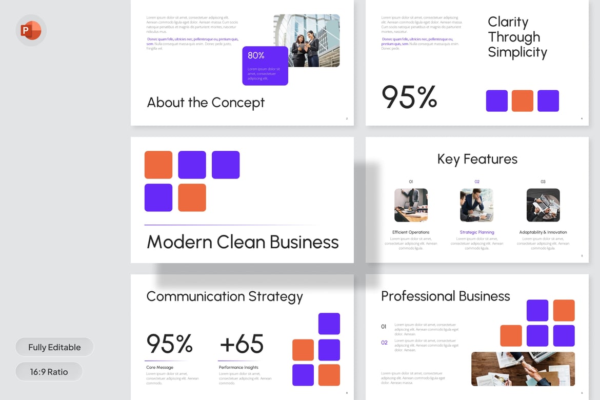 Template Presentasi Bisnis Modern dan Minimalis - PowerPoint