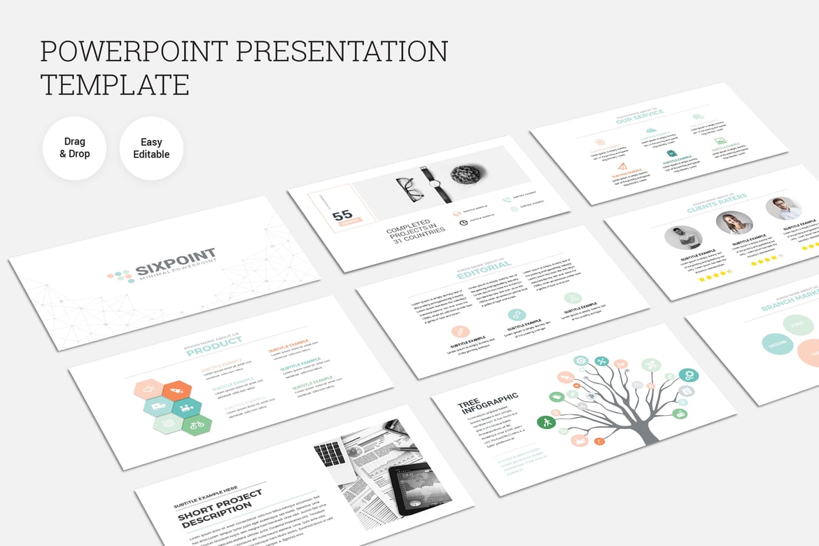 Template PowerPoint Presentasi Modern dan Bersih