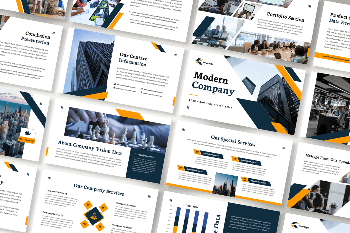 Template Presentasi Perusahaan Modern yang Menarik