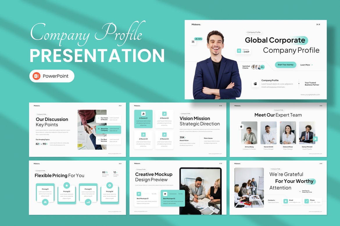Template Presentasi Profil Perusahaan Modern yang Profesional