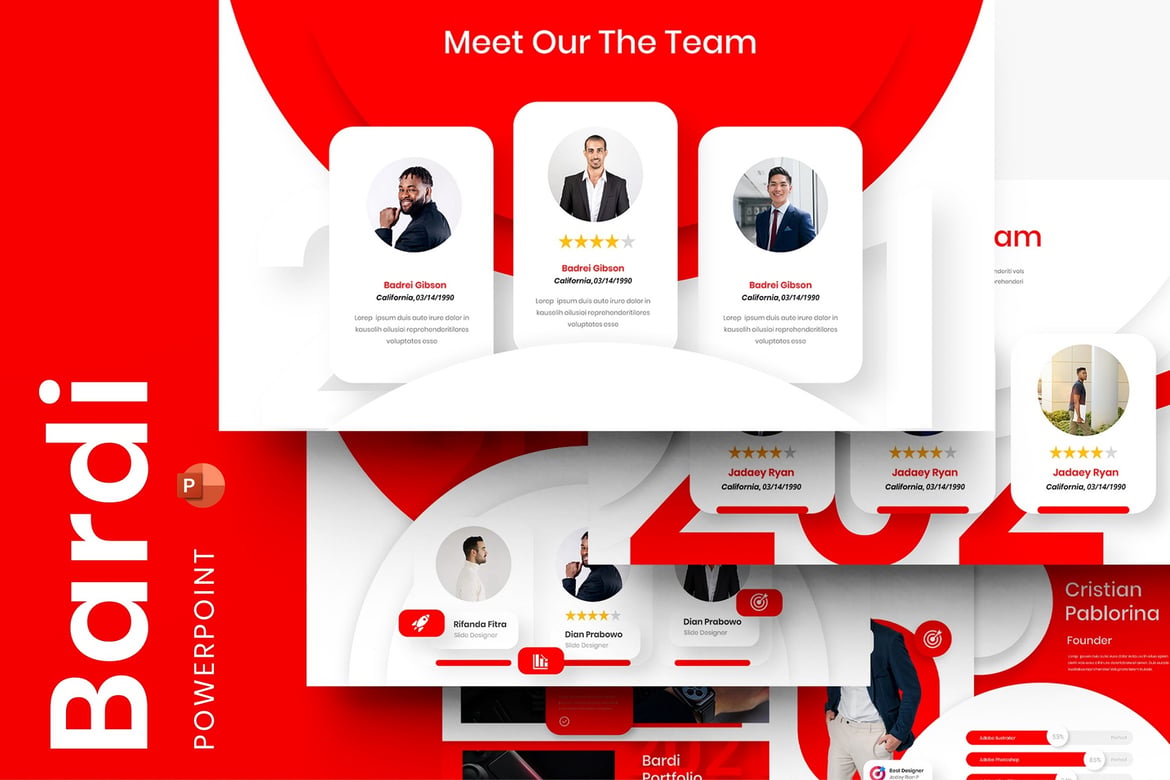 Template Presentasi PowerPoint Korporat Modern yang Menarik