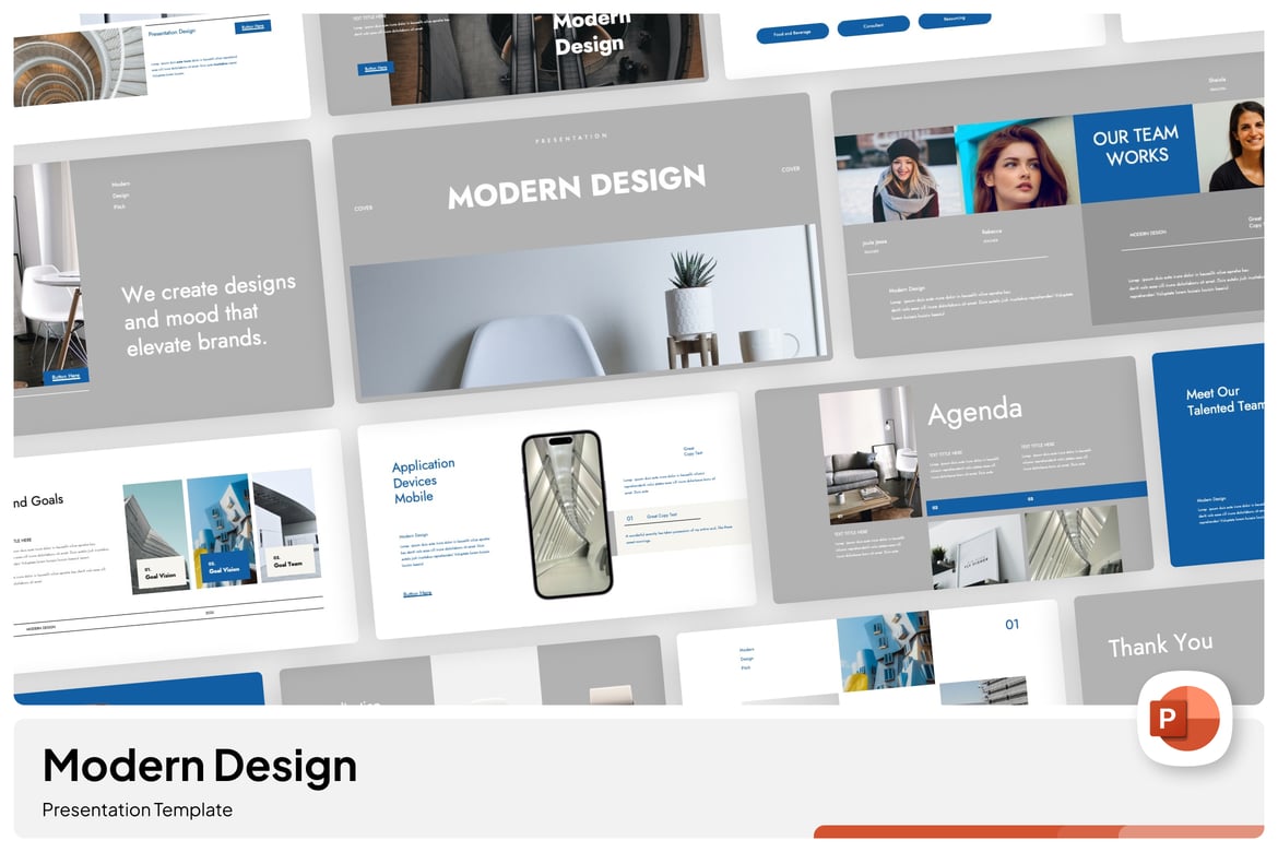 Template Presentasi PowerPoint Desain Modern yang Menarik