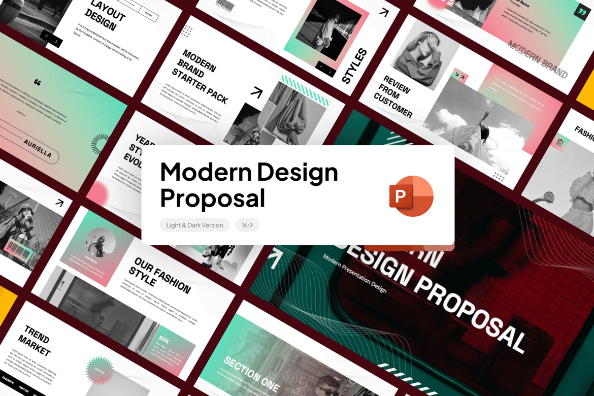 Template Presentasi PowerPoint Desain Modern yang Menarik