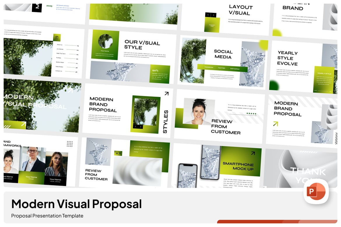 Template PowerPoint Proposal Desain Modern yang Menawan