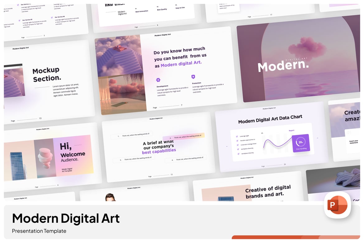 Template Presentasi Digital Modern - PowerPoint yang Memukau