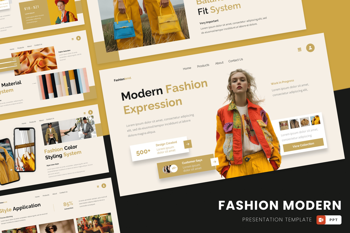 Template Presentasi Fashion Modern yang Menarik