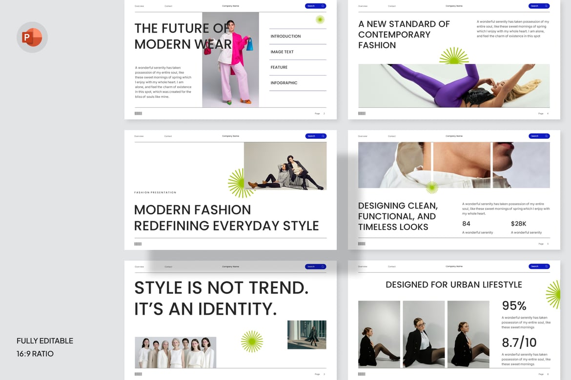 Template Presentasi Fashion Modern - PowerPoint Kelas Atas