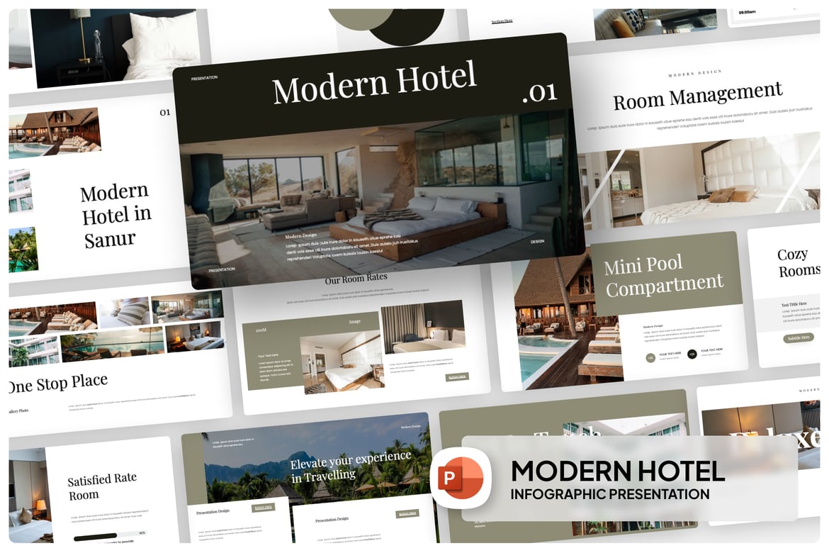Template PowerPoint Hotel Modern yang Menarik