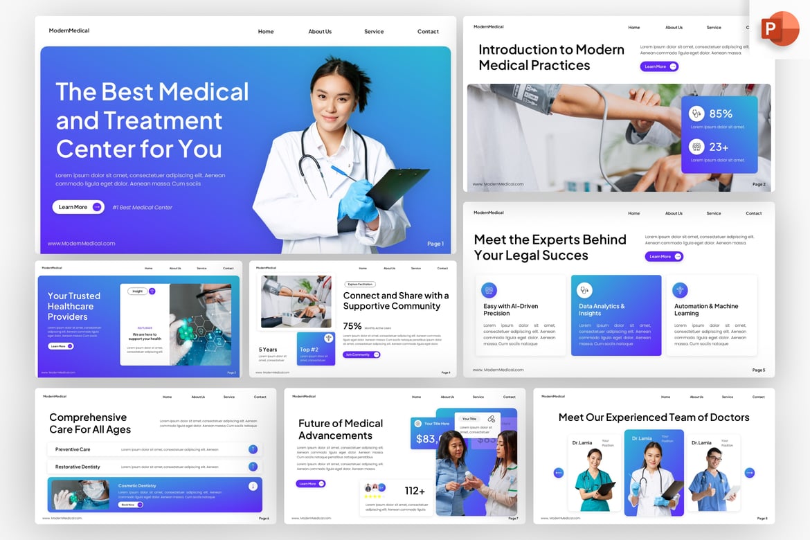 Template Presentasi Medis Modern - PowerPoint yang Menarik