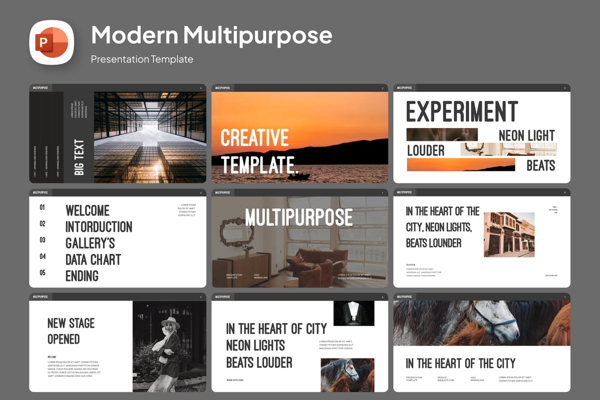 Template PowerPoint Serbaguna untuk Presentasi Modern