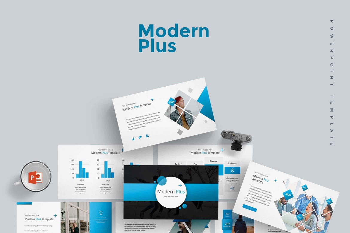 Template Presentasi Modern Plus - Solusi Kreatif untuk PowerPoint Anda