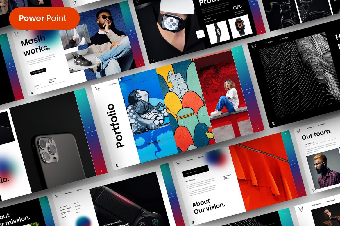 Template Presentasi Portofolio Modern (PowerPoint)