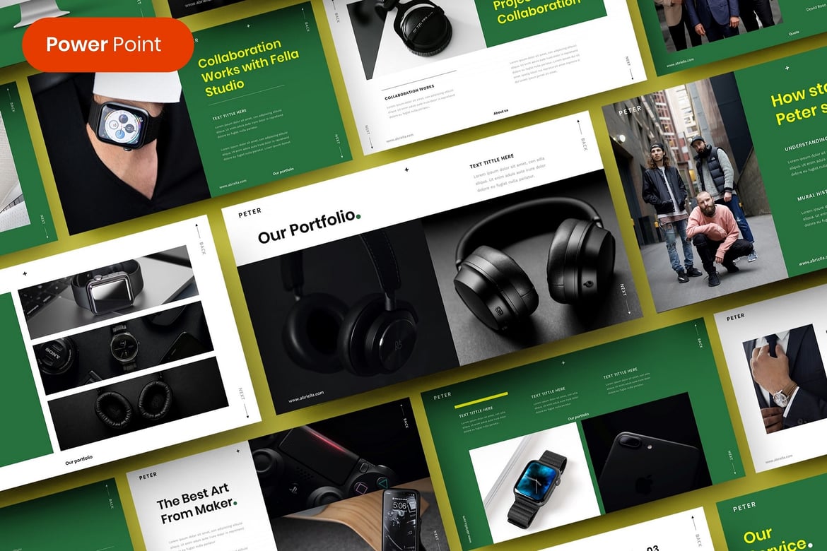 Template Presentasi Portofolio Modern (PowerPoint)