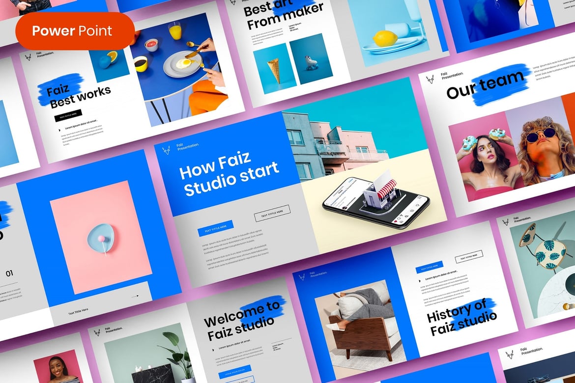 Template Presentasi Portofolio Modern untuk PowerPoint