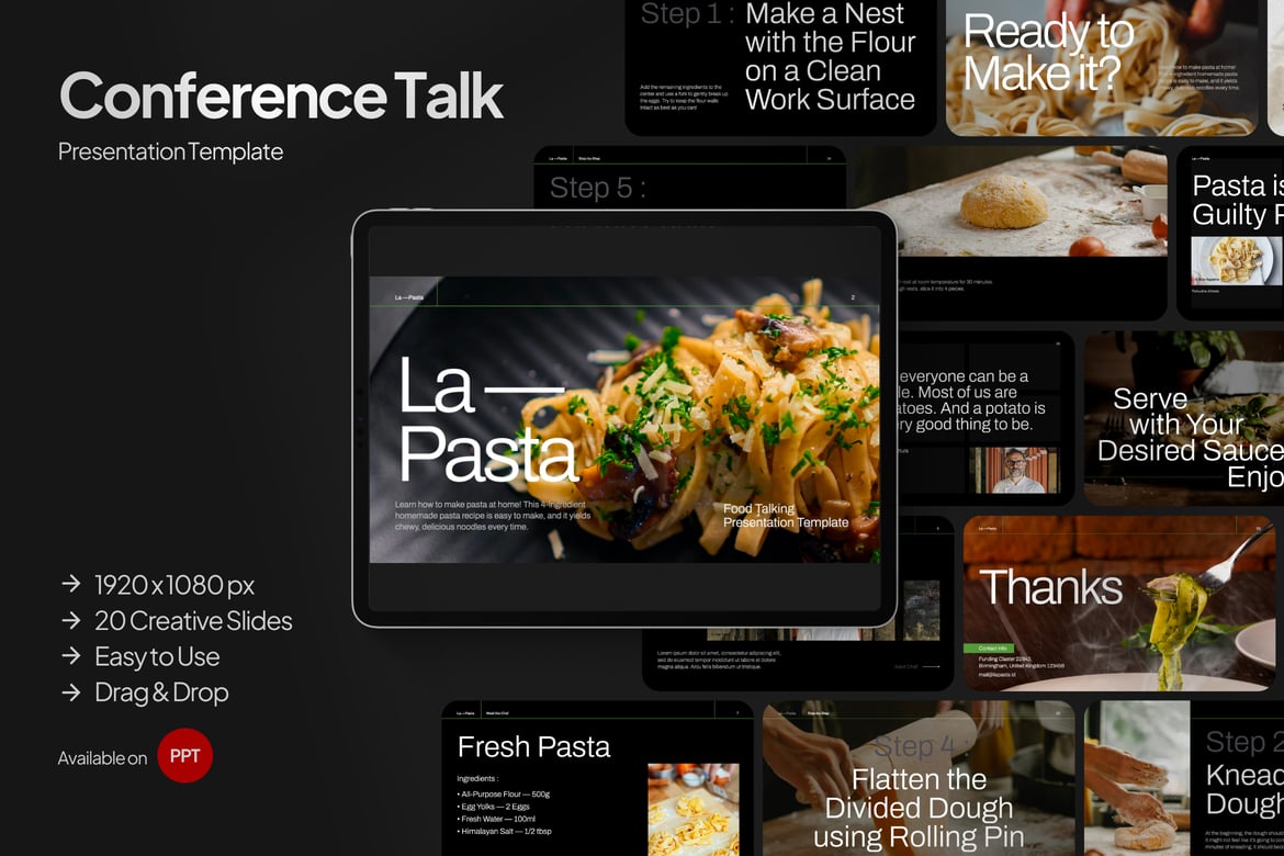 Template PowerPoint Modern untuk Konferensi & Presentasi Menarik