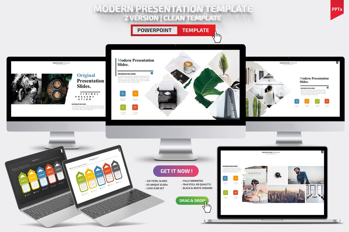 Template Powerpoint Presentasi Modern yang Memukau