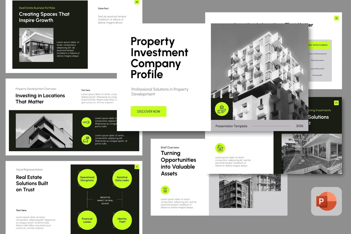 Template Presentasi Properti Modern - PowerPoint yang Menarik